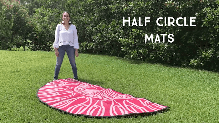 how to fold a half circle mat